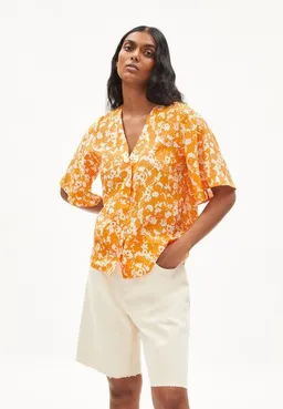ARMEDANGELS ARMEDANGELS HOLMAA MANGORANGE - Damen Bluse Relaxed Fit aus TENCEL Lyocell – Produktbild 1 von 1