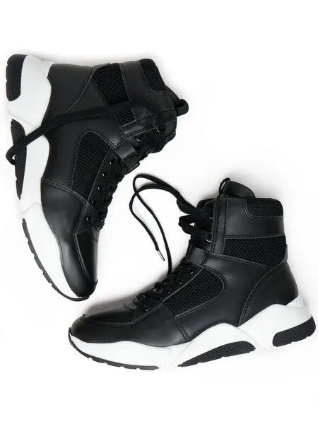 Will's Vegan Shop Will's Vegan Shop Chicago High-Tops Für Frauen, Schwarz, – Produktbild 1 von 2