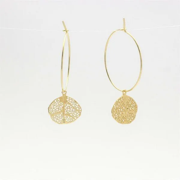 Jewelberry Jewelberry Kreole Small Coral Leaf, Gold, – Produktbild 1 von 1