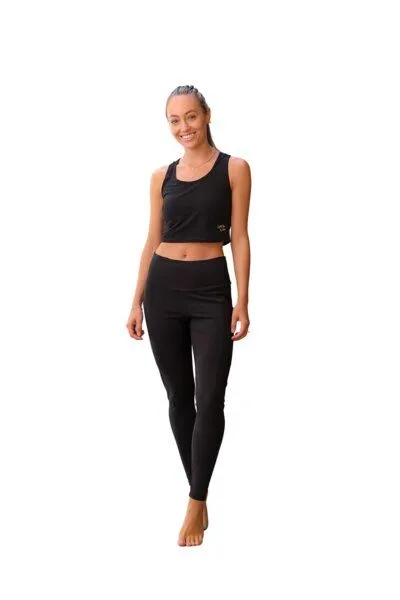 Spirit of OM Spirit of OM Legging Yoga & Run, Schwarz, – Produktbild 1 von 3