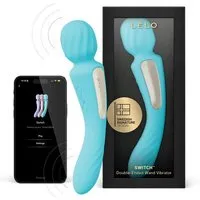 LELO LELO SWITCH Doppelseitiger Stabvibrator für Frauen mit Bluetooth-App und 12 Lustmodi, Blau, – Produktbild 1 von 1