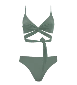 Anekdot Anekdot Damen vegan Lin Skyline Slim Bikini Set Sage – Produktbild 1 von 1