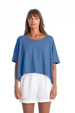 RAVENS VIEW IBIZA RAVENS VIEW IBIZA Damen vegan Oberes Quadrat Indigoblau – Produktbild 1 von 1
