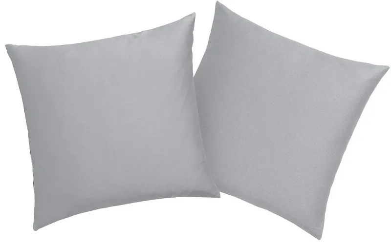 OTTO home Kissenbezug Mila, (2 Stück), Satin Qualität, in Uni Design, Grau, – Produktbild 2 von 8