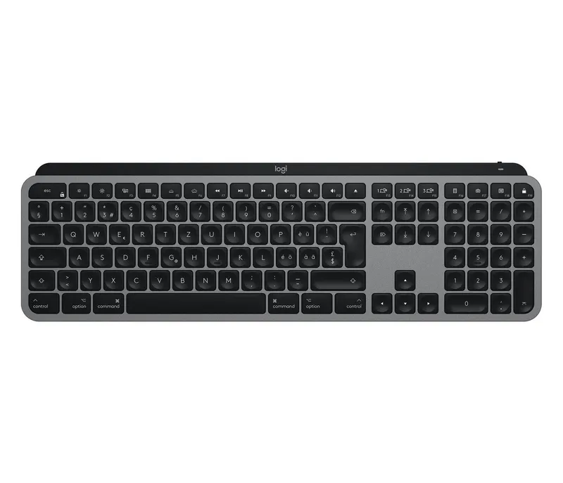 Logitech Logitech MX Keys für MAC Wireless Tastatur USB-C/Bluetooth –Schweizer QWERTZ Apple-Tastatur, Schwarz, – Produktbild 1 von 4
