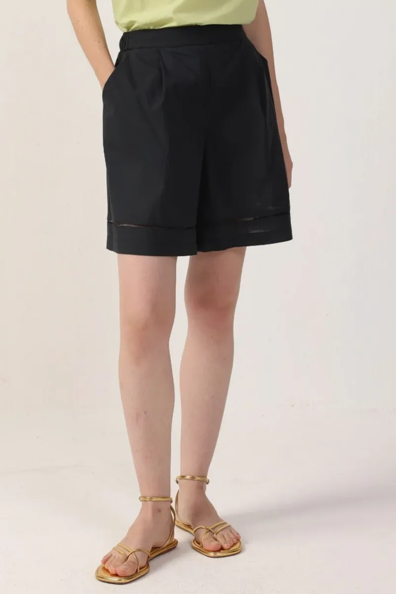 Neu Nomads Neu Nomads Damen vegan Shorts Brisa Schwarz, Schwarz, – Produktbild 2 von 3