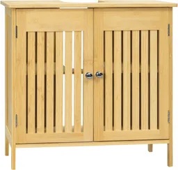 EUGAD Waschbeckenunterschrank (1-St) aus Bambus, Verstellbarer Einlegeboden, 60x60x30cm – Produktbild 1 von 1