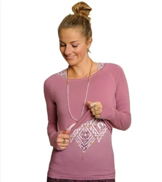 The Spirit of OM The Spirit of OM Yoga Longsleeve, Lila, – Produktbild 2 von 3