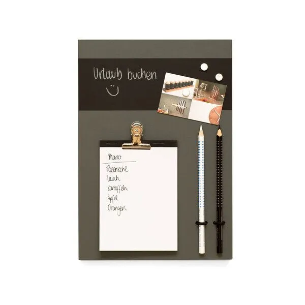 klotzaufklotz klotzaufklotz Memoboard Mini Linoleum, Grau, – Produktbild 1 von 4