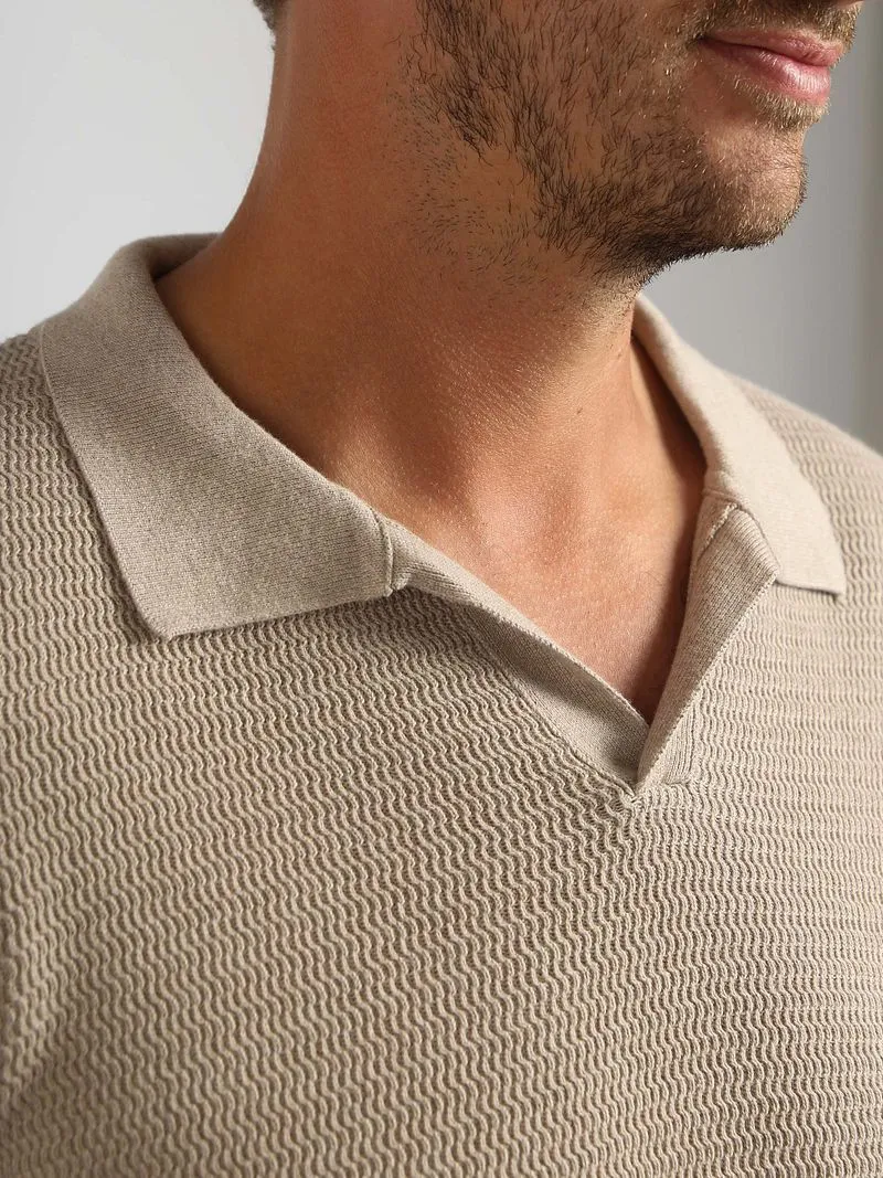 Suitable Suitable Pullover Riva Structure Melange Sand - Größe XL, Beige, – Produktbild 3 von 5