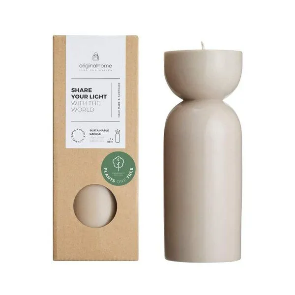 Originalhome Originalhome Nachhaltiges Kerzengeschenk: Handgegossene vegane Designkerze - Organic M,, Clay, – Produktbild 1 von 3