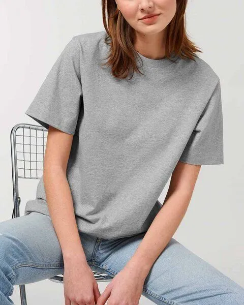 YTWOO YTWOO Sehr dickes Unisex T-Shirt | 240 g/qm | Top Premium Bio-Baumwolle, Heather grey, – Produktbild 2 von 4