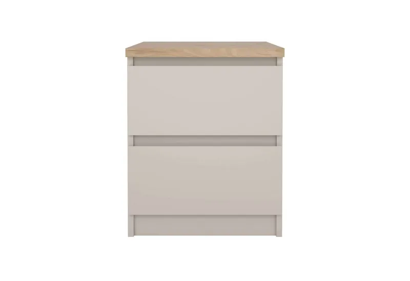 Home affaire Nachttisch Naia, Eleganter Nachttisch mit 2 Schubladen, Braun, – Produktbild 7 von 7