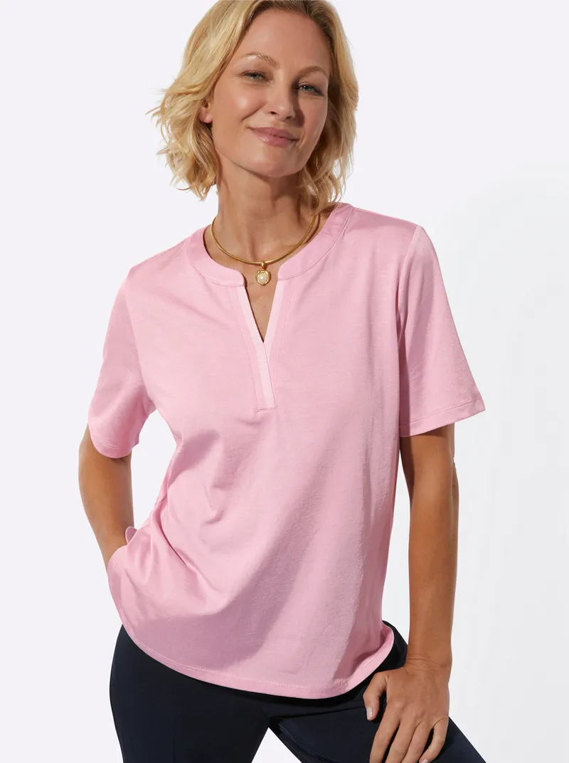 Witt Kurzarmshirt rosé, Rosé, – Produktbild 2 von 2