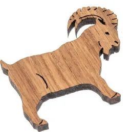 ReineNatur ReineNatur Steinbock Magnet aus Eichenholz geölt - 4er-Set – Produktbild 1 von 1