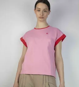 Kiwistories T-Shirt Kurzarm- 100%Org Baumwolle- rosa- rot – Produktbild 1 von 1