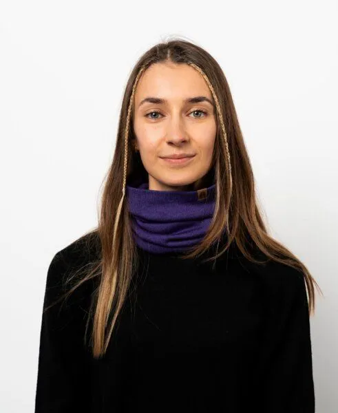 Kopyto Kopyto OPOS – Multifunktionaler Merino-Schlauchkragen aus 100% RWS-Wolle, Lila, – Produktbild 1 von 5