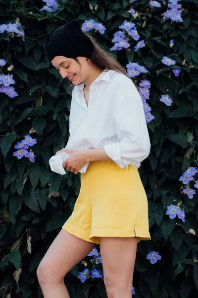 Kopyto Kopyto NANDU RWS – gestrickte kurze Damen-Shorts, Petrol, – Produktbild 3 von 4
