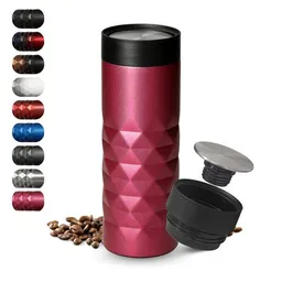 elasto elasto Thermobecher 440 ml aus Edelstahl - doppelwandiger Kaffeebecher to go - auslaufsicherer Isolierbecher – Produktbild 1 von 1