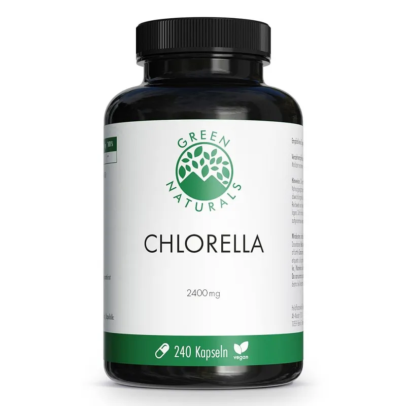 Green Naturals Green Naturals Chlorella 2400mg Kapseln Vegan – Produktbild 1 von 1