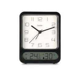 Hama Hama Wecker "Pag", mit Thermometer/Hygrometer, ohne Ticken – Produktbild 1 von 1