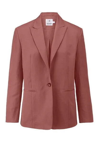 hessnatur hessnatur Blazer Relaxed aus Bio-Baumwolle mit Leinen, Rosenholz, – Produktbild 2 von 3