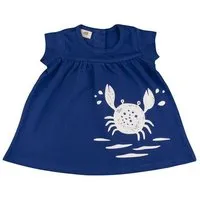 Walkiddy Baby Kleid GOTS zertifiziert Bio-Baumwolle Blau Kurzarm mit Motivprint bequem – Walkiddy – Produktbild 1 von 1