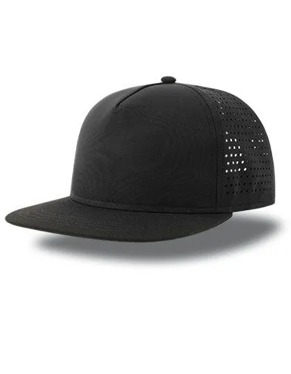 Atlantis Headwear Atlantis Headwear Verstärkte Streetwear-Cap aus recyceltem Polyester, Schwarz/schwarz, – Produktbild 2 von 3