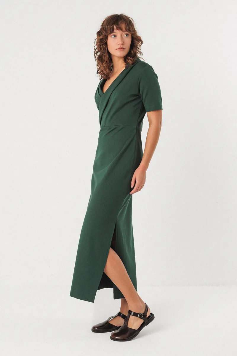 SKFK SKFK Damen vegan Kleid Mara Green, Dunkelgrün, – Produktbild 2 von 2