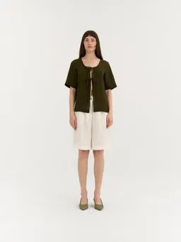 AmourLinen AmourLinen Leinen-Top mit Bindeknoten VIVIEN – Produktbild 1 von 1