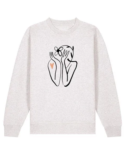watapparel watapparel Sweatshirt Unisex Self love, Cool heather grey, – Produktbild 4 von 4