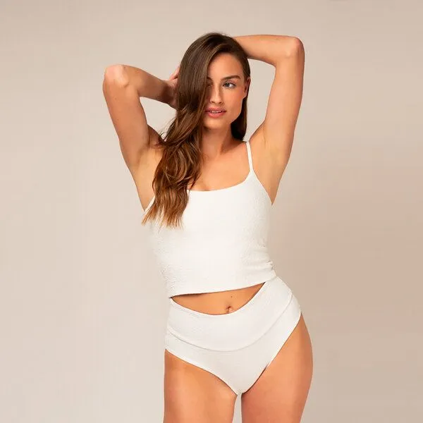 Woodlike Ocean Woodlike Ocean Emee High Waist - wendebar white , rose brown, lila, Weiss, – Produktbild 1 von 4