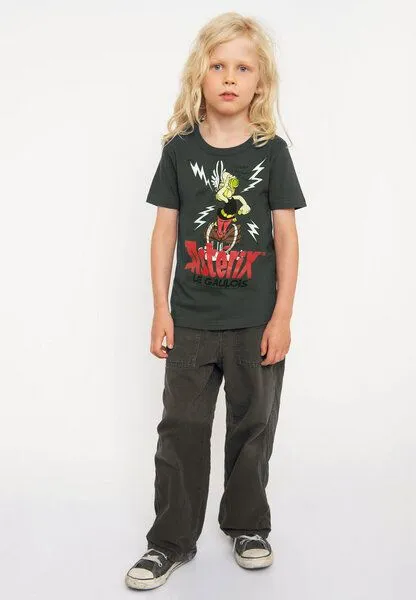LOGOSH!RT LOGOSH!RT - Asterix le Gaulois - Zaubertrank - Bio T-Shirt Print, Blau-grau, – Produktbild 2 von 6