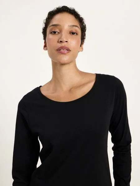 LANIUS LANIUS Basic-Langarmshirt, Black, – Produktbild 4 von 4