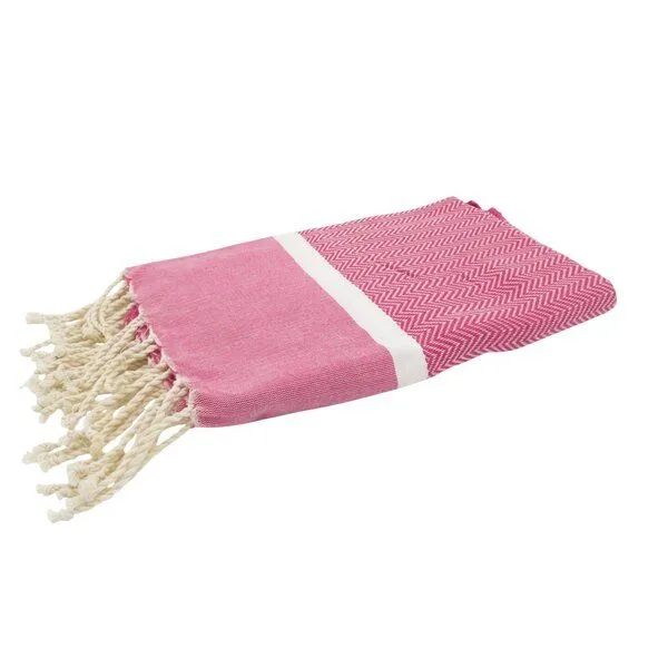 Just Be Just Be Hamamtuch / Strandtuch Chevron, Fuchsia, – Produktbild 1 von 1