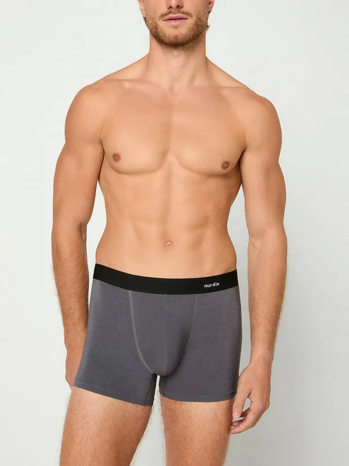 Nur Die Boxer Bambus Boxershorts, Herren Unterhose, Grau, – Produktbild 1 von 5
