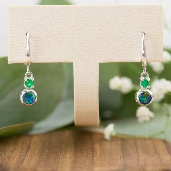 Spirit of Island Spirit of Island Silber Ohrringe | Opal Universe, Blau, – Produktbild 2 von 4