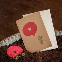 Die Stadtgärtner Die Stadtgärtner Karte für Verliebte | Valentinstag | 'Maus mit Herz' zum Einpflanzen – Produktbild 1 von 1