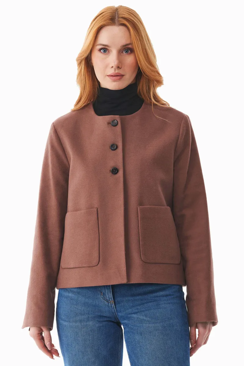 ORGANICATION ORGANICATION Damen vegan Jacke Kakaobraun, Braun, – Produktbild 2 von 2