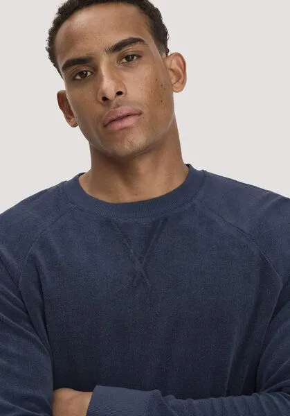 hessnatur hessnatur Frottee Loungeshirt Relaxed aus reiner Bio-Baumwolle, Mitternachtsblau, – Produktbild 4 von 4