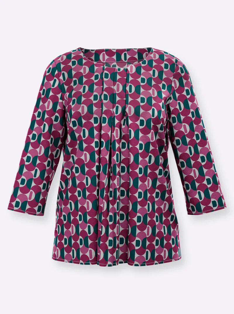 Witt Druckbluse erika-malve-bedruckt, Erika-malve-bedruckt, – Produktbild 1 von 2