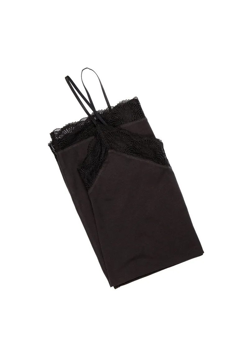 Lovjoi LOVJOI Damen vegan Nachthemd Meliot Schwarz, Schwarz, – Produktbild 1 von 2
