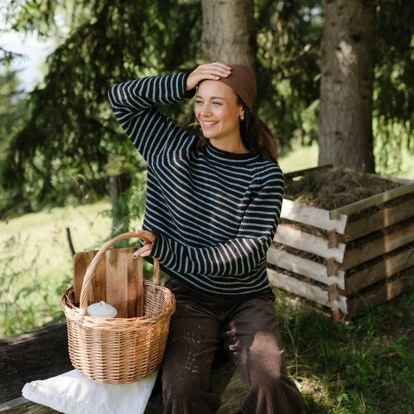 NORDLICHT NORDLICHT Wollpullover Hella mit Stehkragen, Braun, – Produktbild 3 von 4