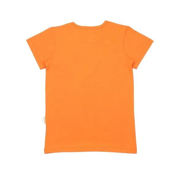Walkiddy Walkiddy Kinder T-Shirt – Orange mit Walmotiv, Kurzarm, weich & bequem, sommerlich, gut kombinierbar, Blau, – Produktbild 3 von 3
