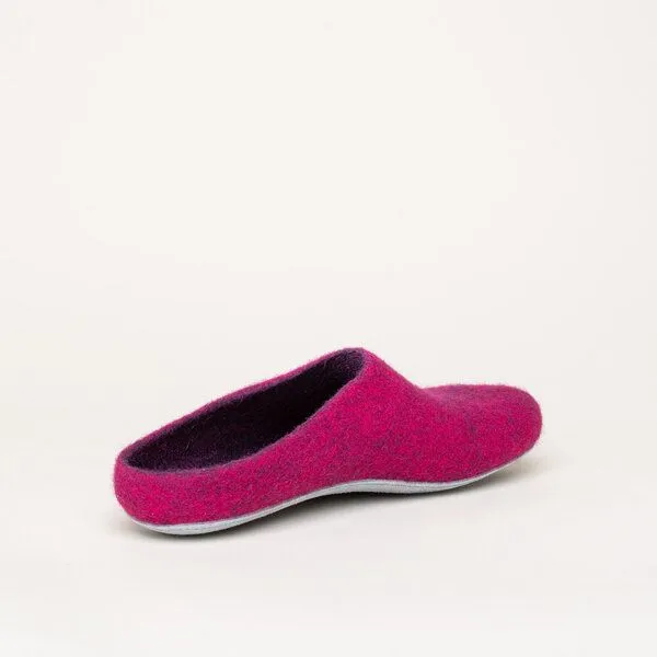 Magicfelt Magicfelt Filz-Hausschuh AP 701 aus 100% Merino-Wolle Pantoffeln für Damen & Herren mit Ledersohle, Lila, – Produktbild 4 von 4