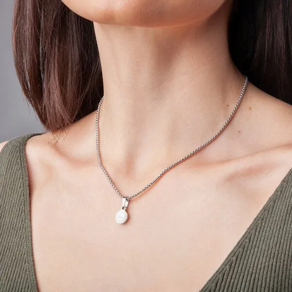 ALEXASCHA ALEXASCHA Kurze Kette mit Anhänger | Mix & Match | Silber, Schneeweiß, – Produktbild 2 von 4