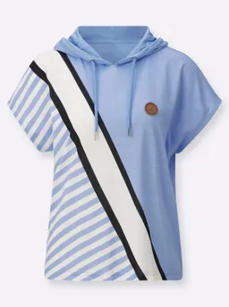 Witt Witt Kapuzenshirt himmelblau-ecru-bedruckt – Produktbild 1 von 1