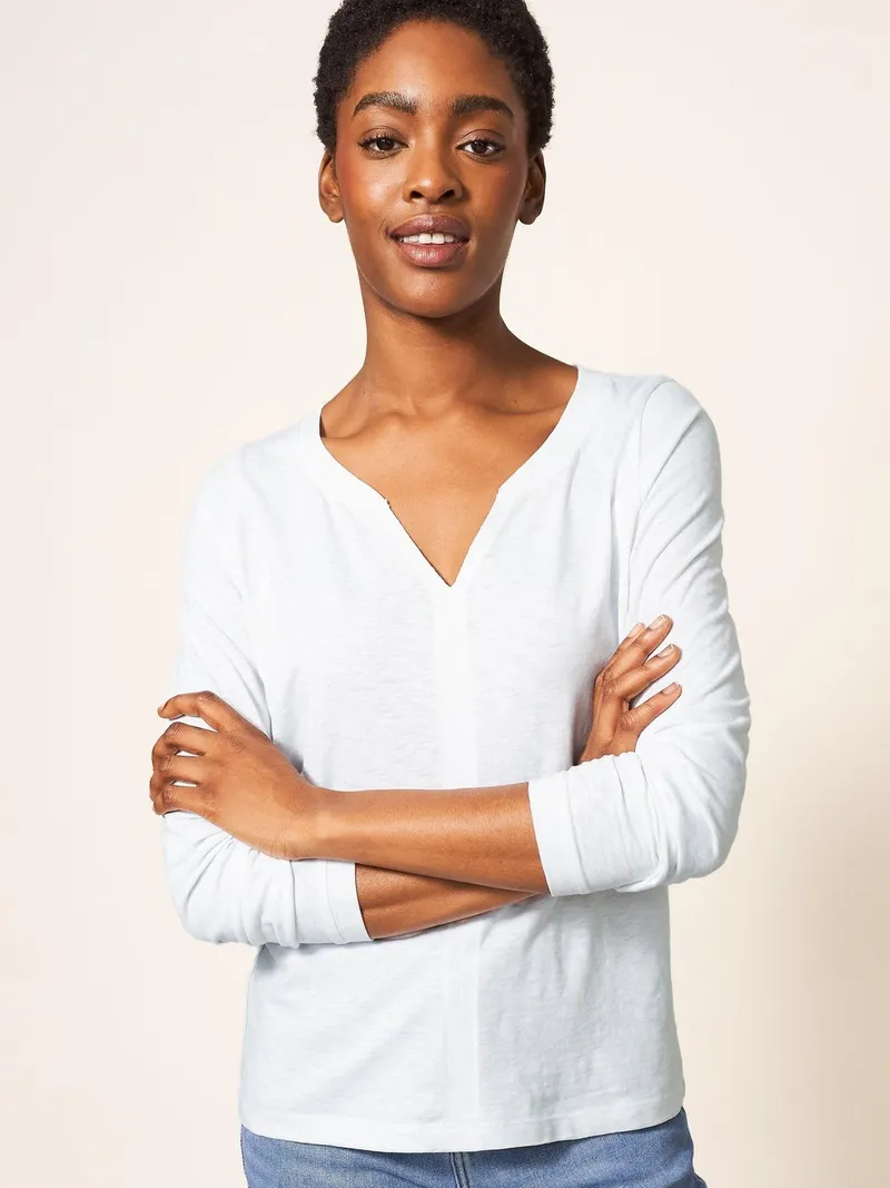 White Stuff Langarmshirt Nelly - 34, Reines weiß, – Produktbild 2 von 4