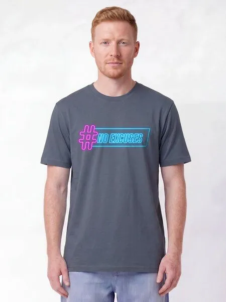 watapparel watapparel T-Shirt Unisex No Excuses, Blue grey, – Produktbild 2 von 2