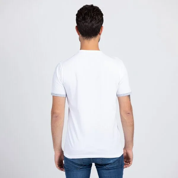 Lexi&Bö Lexi&Bö Shark Fin Pocket T-Shirt Herren, Weiss, – Produktbild 2 von 4